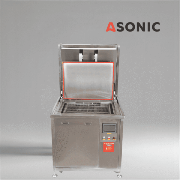 ASONIC IND-2000 Pneumaatiline, suure võimsusega ultrahelipuhasti automaatse pneumaatilise tõstemehhanismiga suurte tööriistade ja masinate jaoks.