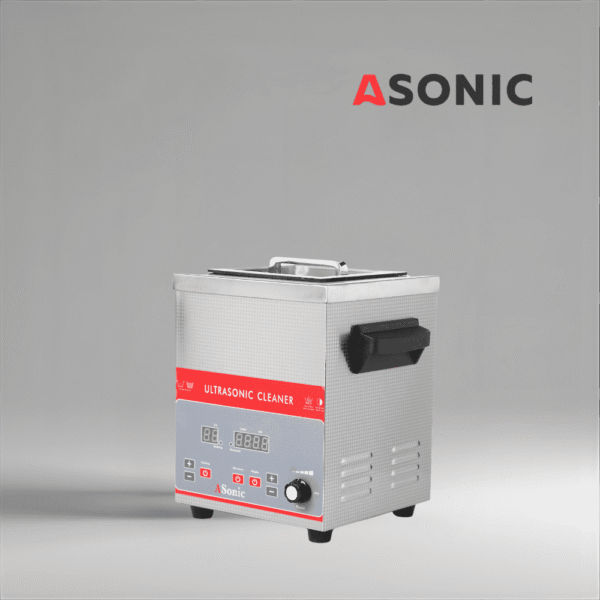 ASONIC IND-30 kompaktne ultraheli vann roostevabast terasest mahutiga, mõeldud töökodadele ja hambaravi kliinikutele.