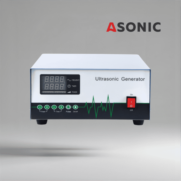 ASONIC IND-Generator, tööstuslik ultraheli-generaator, mis tagab puhastussüsteemidele stabiilse sageduse ja usaldusväärse võimsuse.