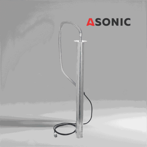 ASONIC IND-ROD ultraheli-varras, vastupidav roostevabast terasest konstruktsioon tööstuslikele ultraheli-puhastussüsteemidele ja rakendustele.