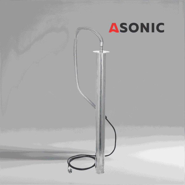 ASONIC IND-ROD ultraheli-varras, vastupidav roostevabast terasest konstruktsioon tööstuslikele ultraheli-puhastussüsteemidele ja rakendustele.
