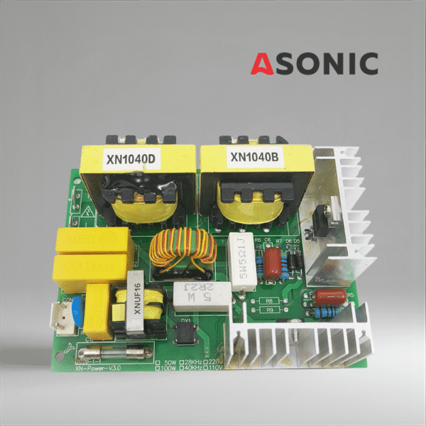 ASONIC-PRO mudel PCB-120W40kHz ASONIC PROmodel PCB 120W 40kHz, kõrge jõudlusega võimsusplaat ultraheli puhastusseadmetele, mis tagab stabiilse väljundi ja töökindluse.