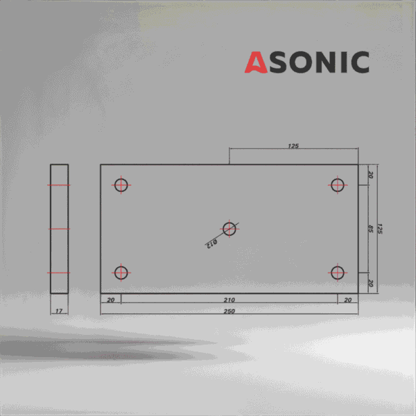 ASONIC HEATER-1000W-5 kruvi-2 välise ultrahelipuhasti reservuaari küttekeha