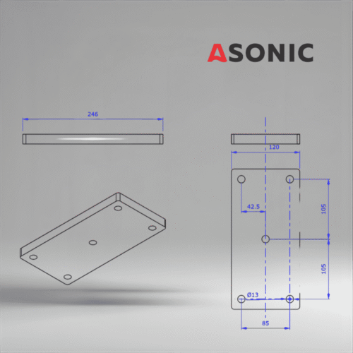 ASONIC HEATER-1000W-5 kruvi-3 välise ultrahelipuhasti reservuaari küttekeha