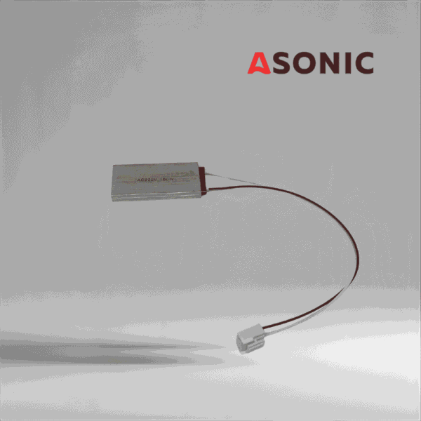 ASONIC 100W lameküttekeha, mis on mõeldud paigaldamiseks ultrahelipuhasti reservuaaridele temperatuuri reguleerimiseks.