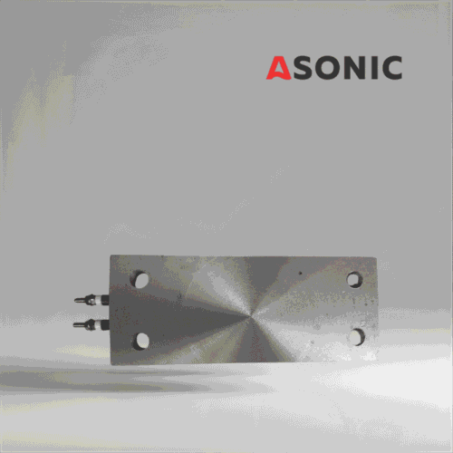 ASONIC 500W lameküttekeha, mis on paigaldatud tööstuslikele ultraheli puhastusseadmete reservuaaridele vedelike soojendamiseks.