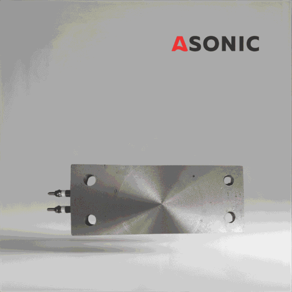ASONIC 500W lameküttekeha, mis on paigaldatud tööstuslikele ultraheli puhastusseadmete reservuaaridele vedelike soojendamiseks.