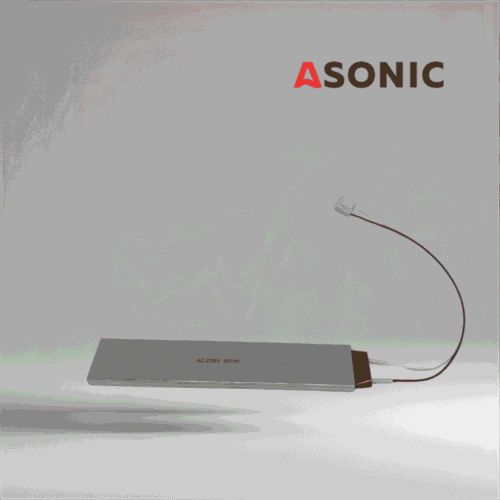 ASONIC kütteelement 500 W, kompaktne kütteelement ultraheli reservuaaridele, mõeldud keskmise suurusega mahutite jaoks.