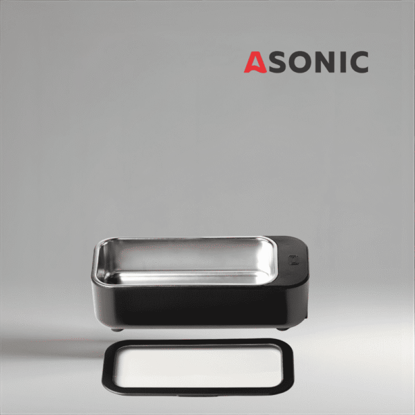 ASONIC HOME-450BLACK3 ASONIC HOME-450black ultraheli puhasti, kaasaegne must disain väikeste väärisesemete täpseks puhastamiseks kodus.