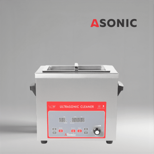 ASONIC 4L ultraheli puhasti roostevabast terasest kaanega, mõeldud professionaalseks tööstuslikuks kasutamiseks.
