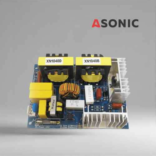 ASONIC-PRO mudel PCB-120W28kHz ASONIC PROmodel PCB 120W 28kHz, tööstuslik toiteplokk ultrahelipuhastitele, tagab stabiilse sageduse ja jõudluse.