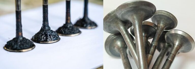 Mitmed väikesed metallvarred enne ja pärast ultrahelipuhastust