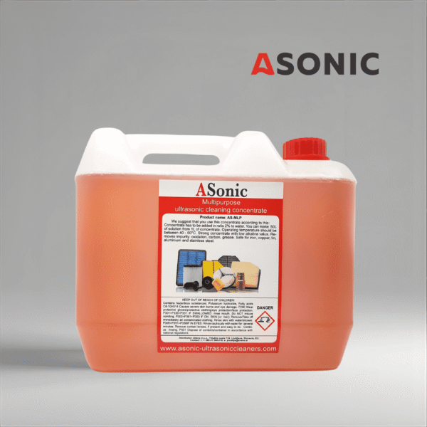 SONIC AS-MLP-5 mitmeotstarbeline ultraheli pesuvahend, 5L universaalne lahendus tööstuslikeks ja laboratoorseteks puhastustöödeks.