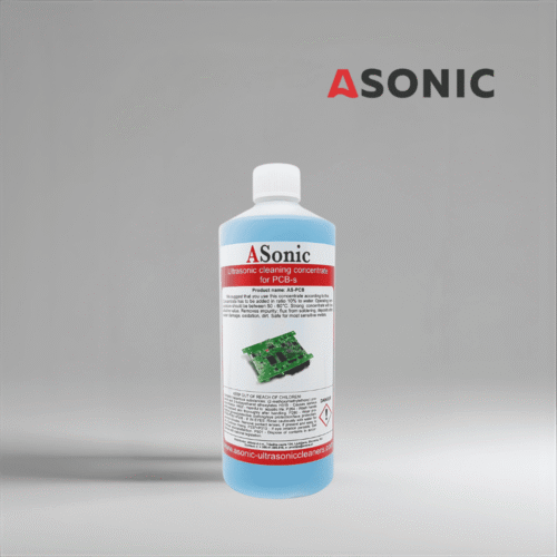 ASONIC PCB-1 ultraheli puhastusaine, 1-liitrine lahendus trükkplaatide ja elektroonikakomponentide ohutuks ja täpseks puhastamiseks.