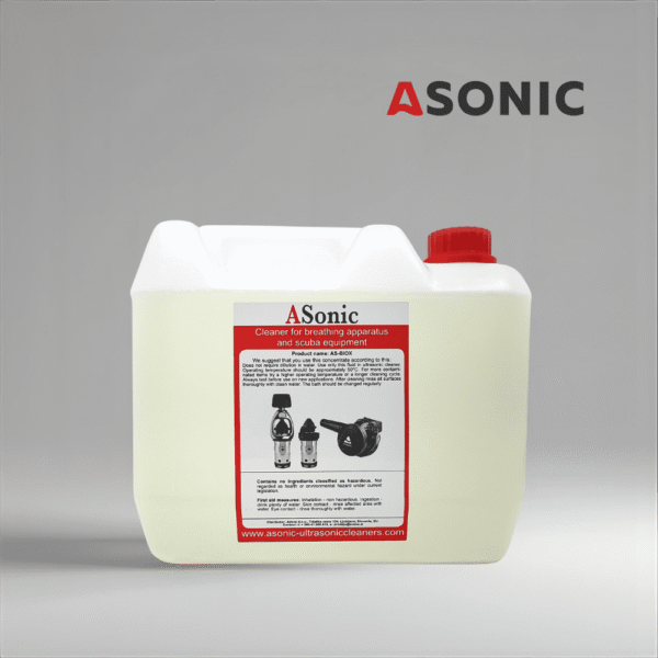 ASONIC AS-BIOX-5 biolagunev ultraheli puhastuslahendus, 5L keskkonnasõbralik puhastusaine professionaalseks kasutamiseks.