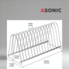 ASONIC plaadikuivatusrest 15 vinüülplaadile, stabiilne alus audiofiilidele mitme LP korraga kuivatamiseks.